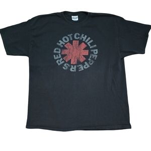 Vintage Y2k Red Hot Chili Peppers Black Size XXL Rock Band Logo Shirt